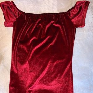 Tight Burgundy Vinyl Dress